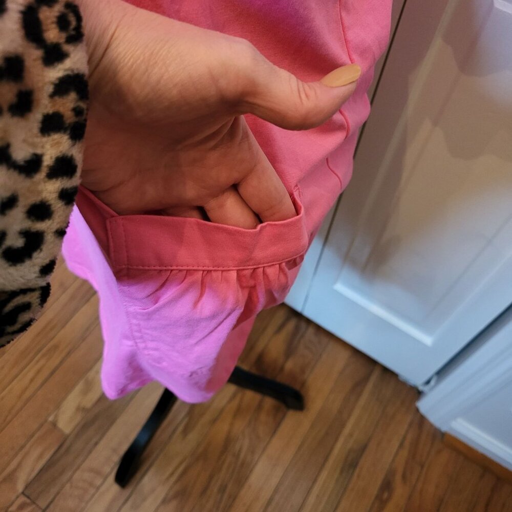 Vintage Y2K Pink Tunic Puff Sleeves Patch Pockets Hannah S Preppy 00s Y2K Retro - Picture 5 of 8